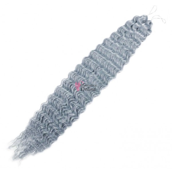 Extensie de par afro Deep Water Wave Twist Crochet de 80 cm Cod ADWSLVB Silver Blue